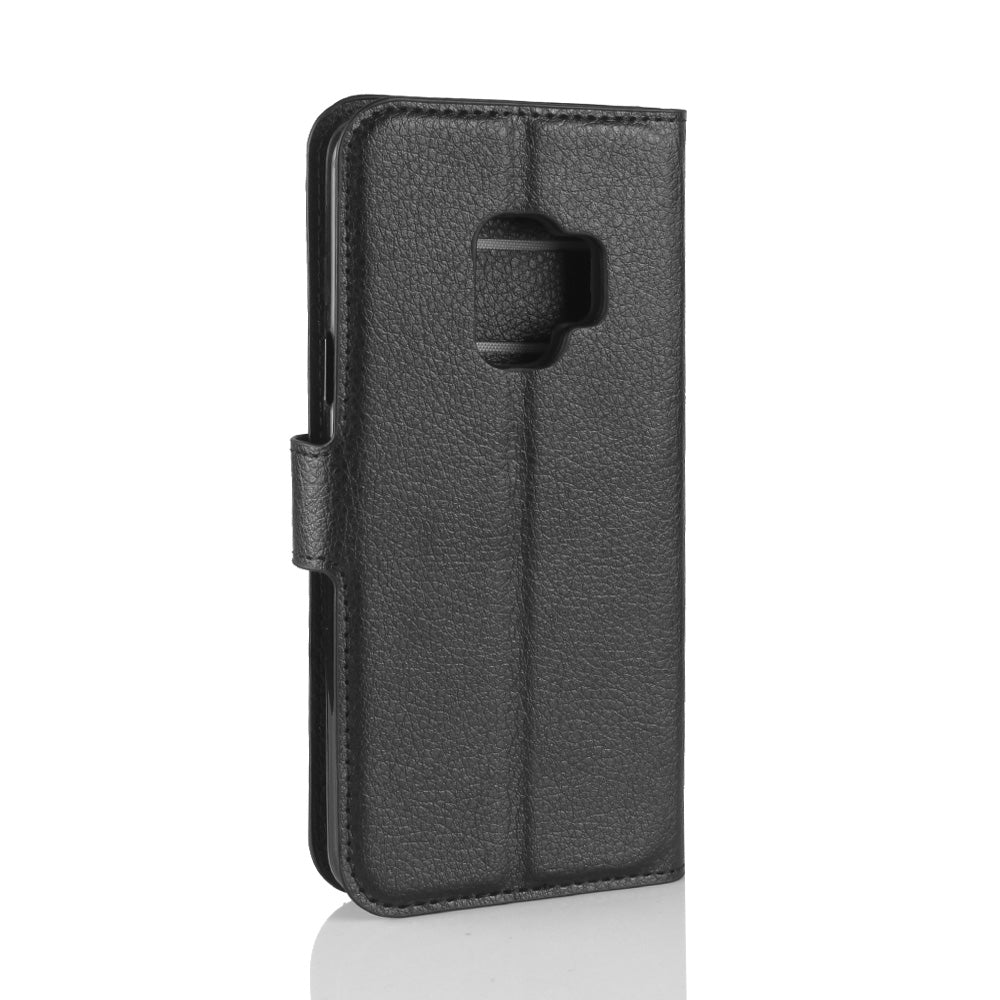 For Samsung Galaxy S9 G960 Litchi Skin PU Leather Wallet Stand Mobile Phone Cover