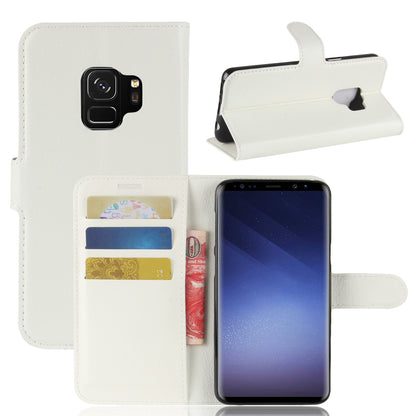 For Samsung Galaxy S9 G960 Litchi Skin PU Leather Wallet Stand Mobile Phone Cover