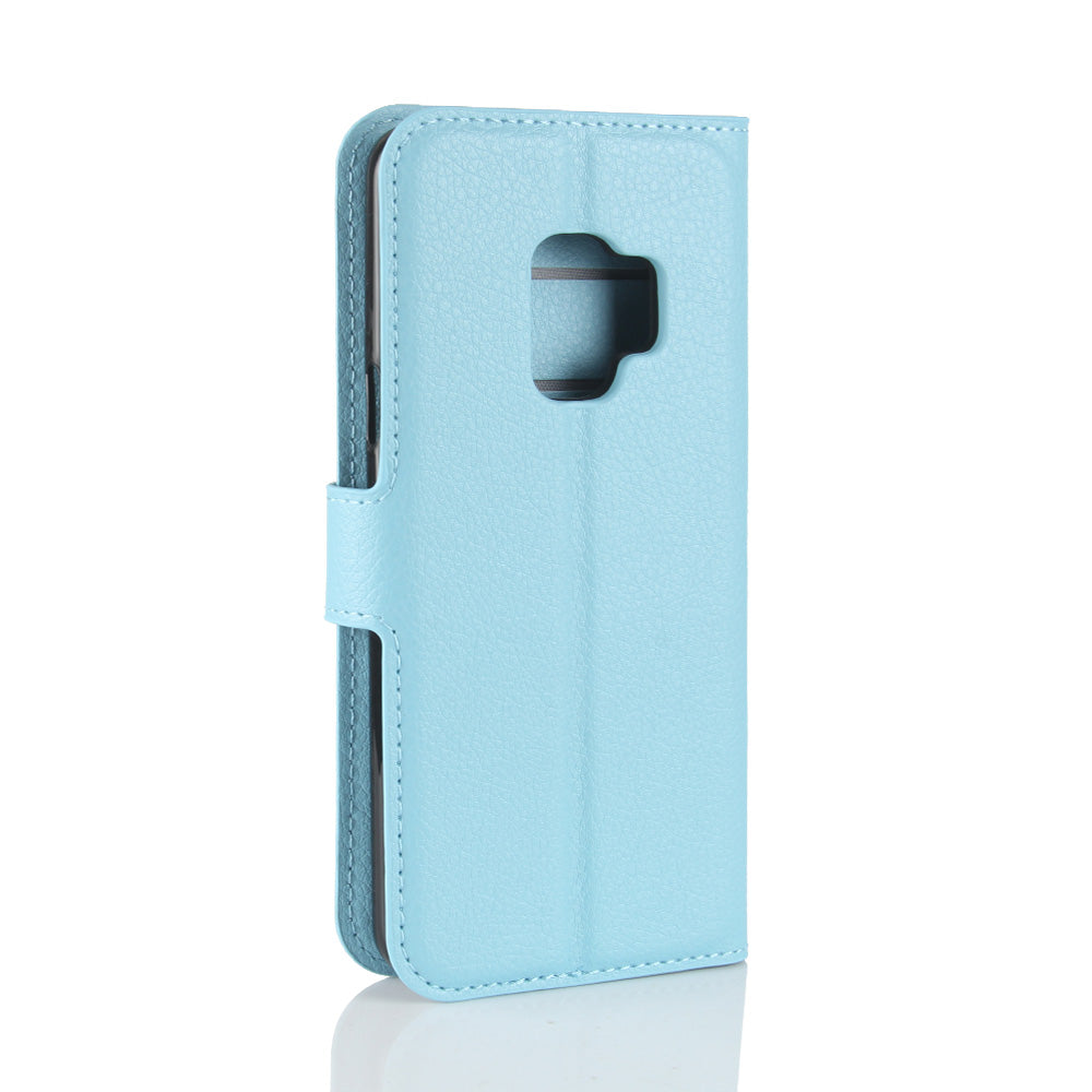 For Samsung Galaxy S9 G960 Litchi Skin PU Leather Wallet Stand Mobile Phone Cover