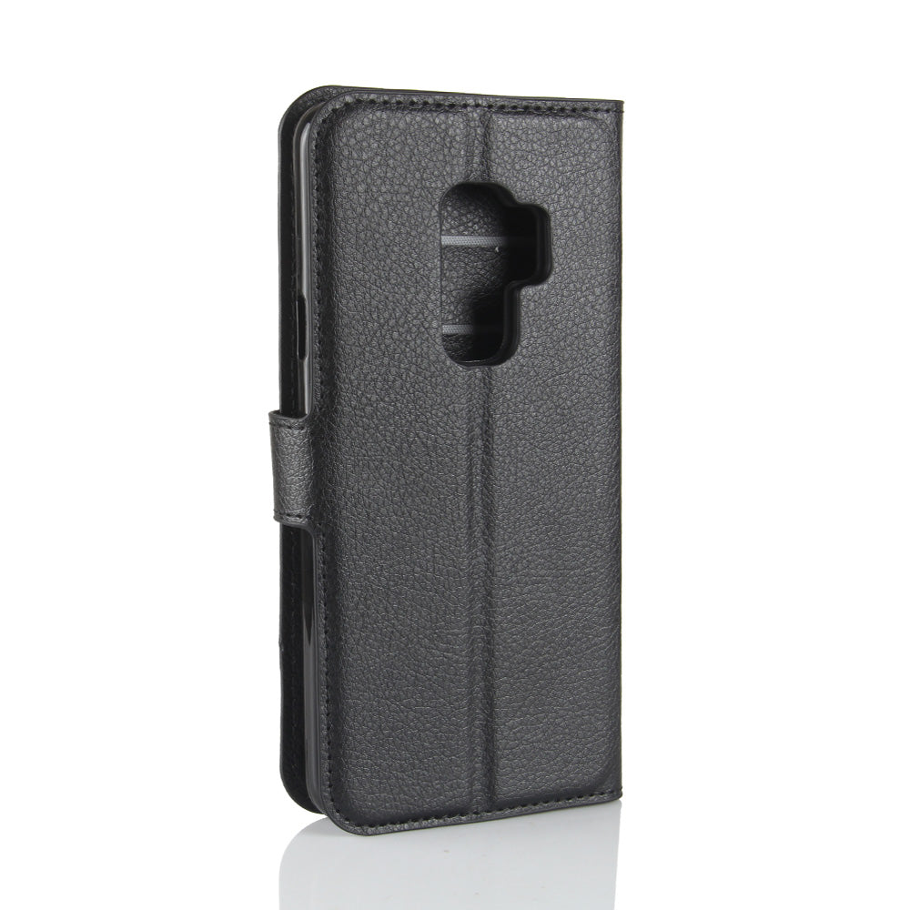 Litchi Skin Magnetic Leather Stand Cover for Samsung Galaxy S9+ G965 Wallet Design Phone Case