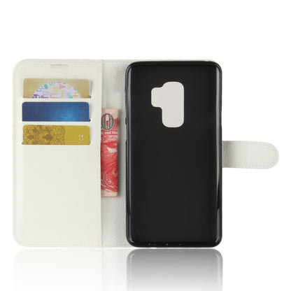 Litchi Skin Magnetic Leather Stand Cover for Samsung Galaxy S9+ G965 Wallet Design Phone Case