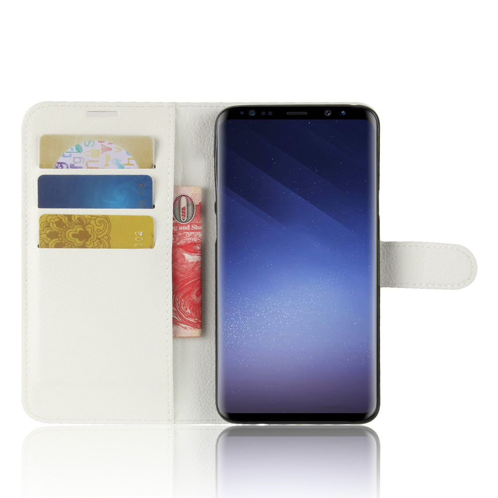 Litchi Skin Magnetic Leather Stand Cover for Samsung Galaxy S9+ G965 Wallet Design Phone Case