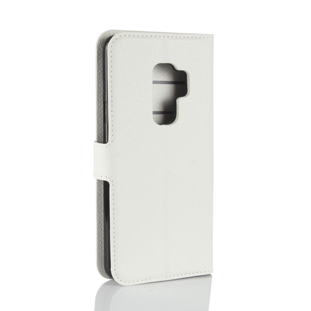 Litchi Skin Magnetic Leather Stand Cover for Samsung Galaxy S9+ G965 Wallet Design Phone Case