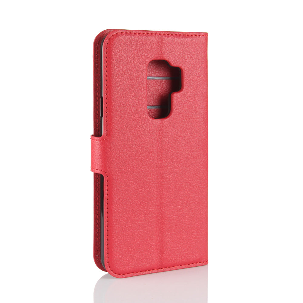 Litchi Skin Magnetic Leather Stand Cover for Samsung Galaxy S9+ G965 Wallet Design Phone Case