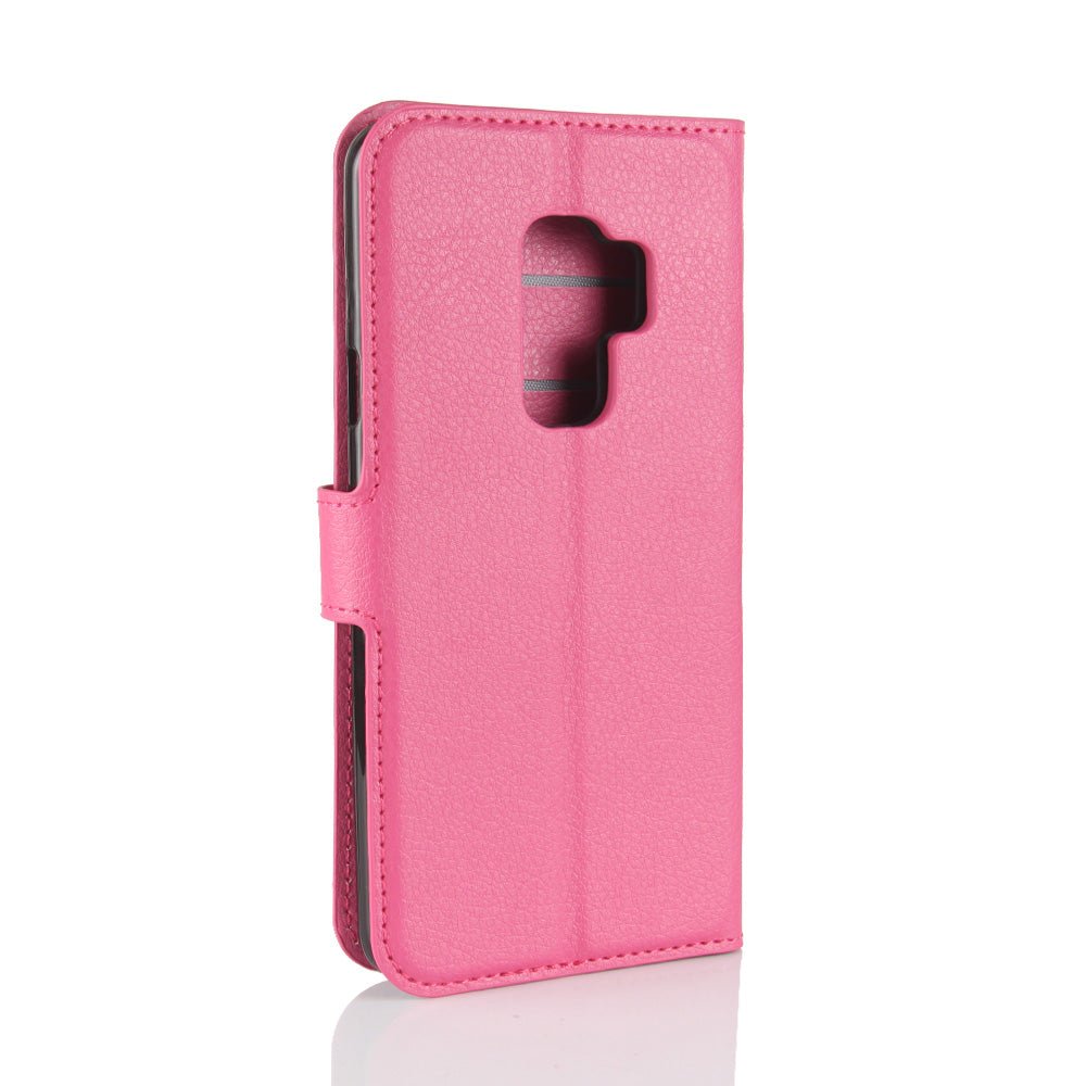 Litchi Skin Magnetic Leather Stand Cover for Samsung Galaxy S9+ G965 Wallet Design Phone Case