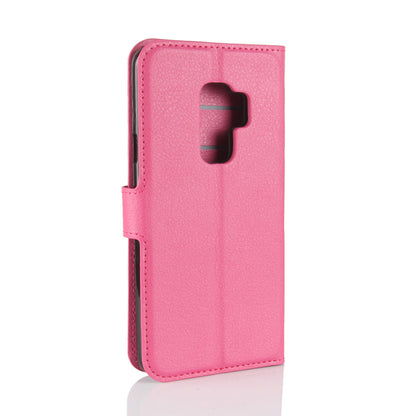 Litchi Skin Magnetic Leather Stand Cover for Samsung Galaxy S9+ G965 Wallet Design Phone Case