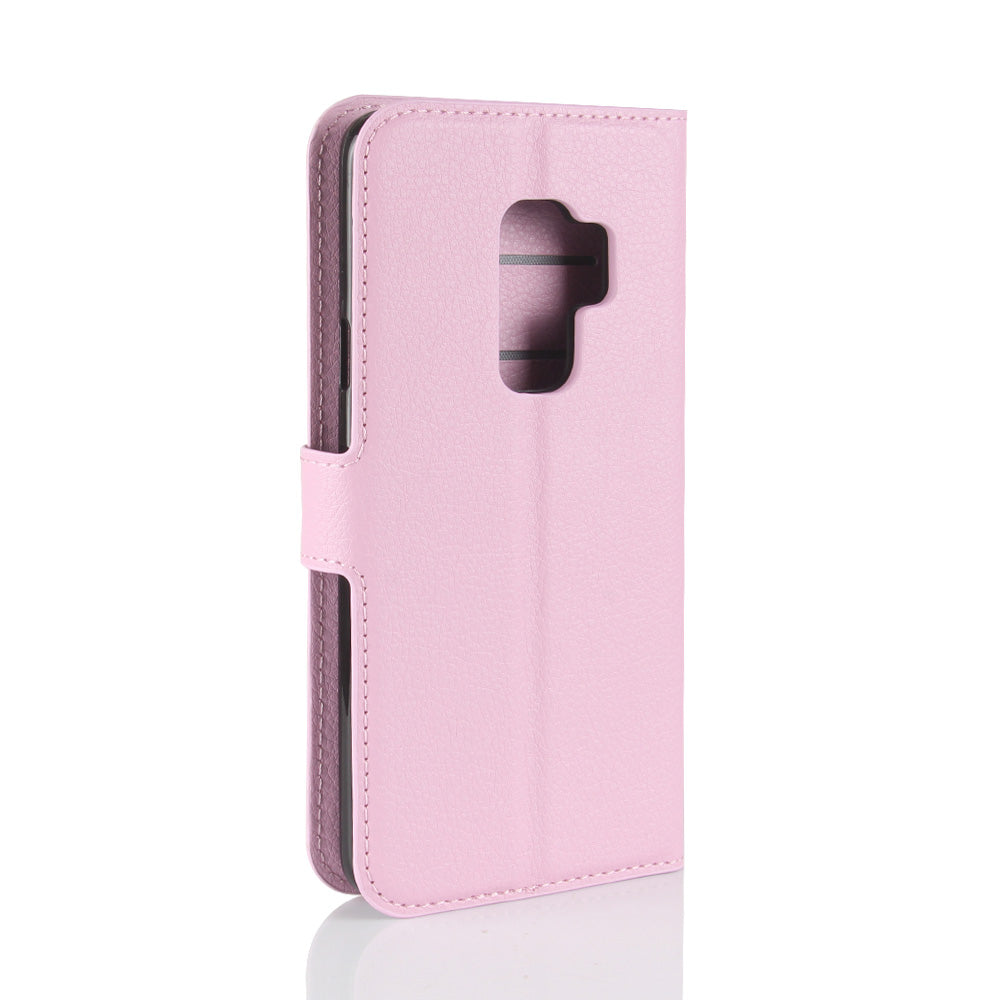 Litchi Skin Magnetic Leather Stand Cover for Samsung Galaxy S9+ G965 Wallet Design Phone Case