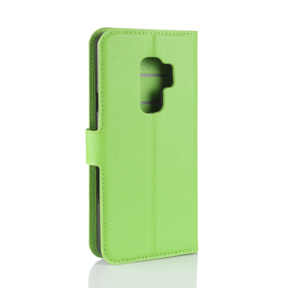Litchi Skin Magnetic Leather Stand Cover for Samsung Galaxy S9+ G965 Wallet Design Phone Case