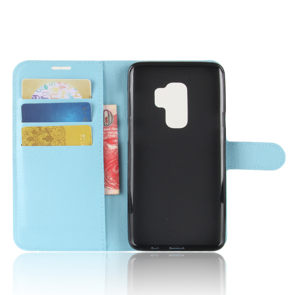 Litchi Skin Magnetic Leather Stand Cover for Samsung Galaxy S9+ G965 Wallet Design Phone Case