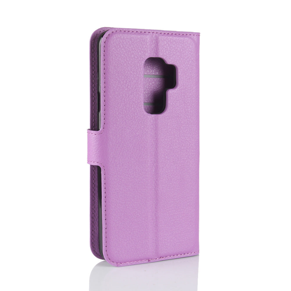Litchi Skin Magnetic Leather Stand Cover for Samsung Galaxy S9+ G965 Wallet Design Phone Case