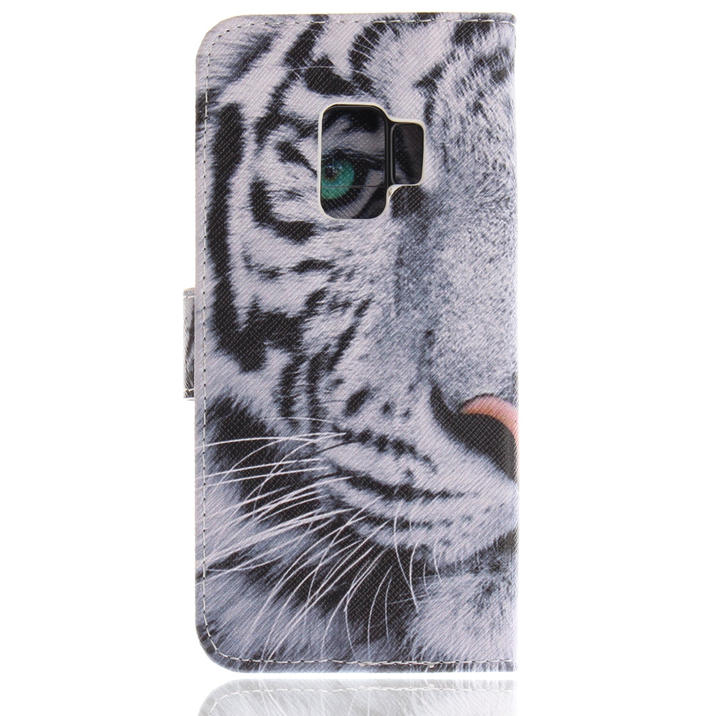 Patterned PU Leather Wallet Stand Protective Mobile Phone Shell for Samsung Galaxy S9 G960
