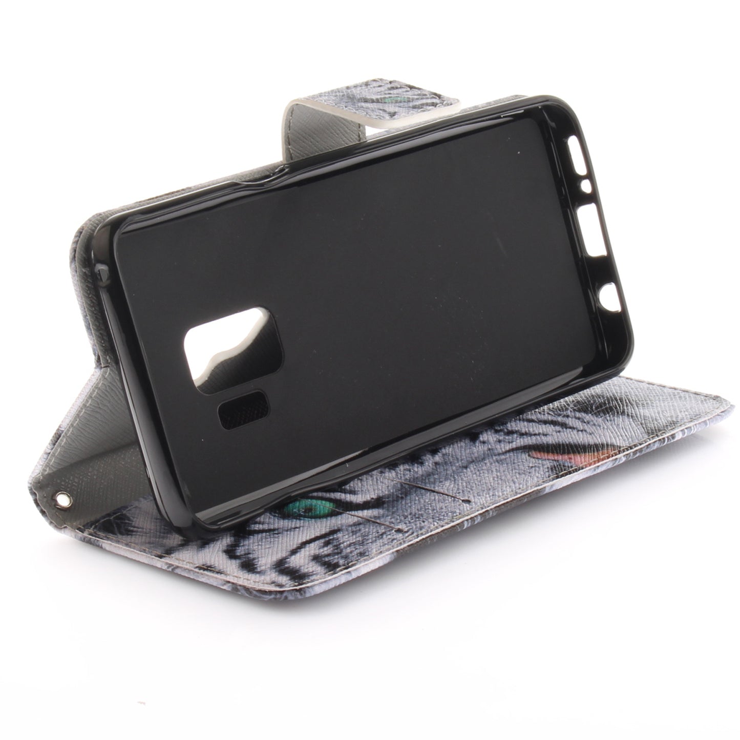 Patterned PU Leather Wallet Stand Protective Mobile Phone Shell for Samsung Galaxy S9 G960