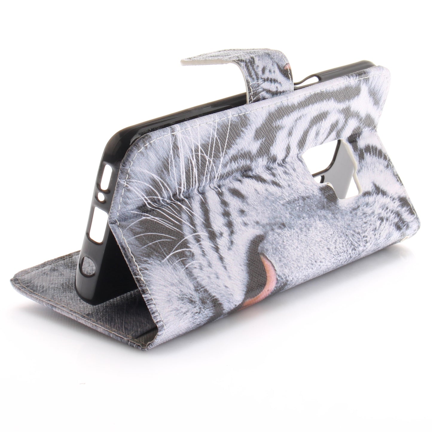 Patterned PU Leather Wallet Stand Protective Mobile Phone Shell for Samsung Galaxy S9 G960