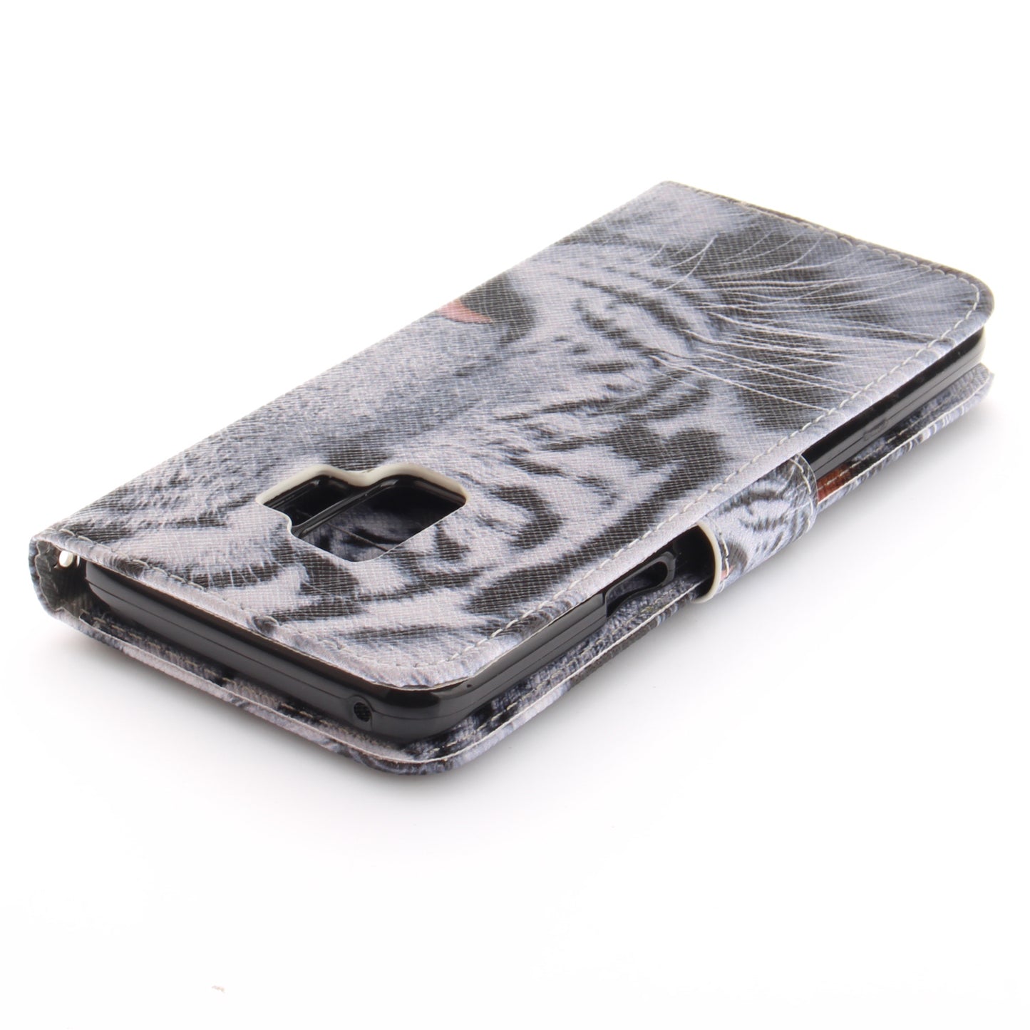 Patterned PU Leather Wallet Stand Protective Mobile Phone Shell for Samsung Galaxy S9 G960