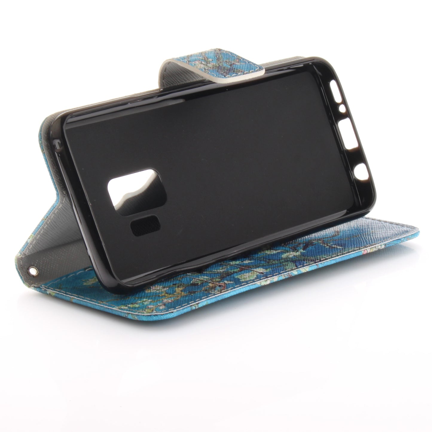 Patterned PU Leather Wallet Stand Protective Mobile Phone Shell for Samsung Galaxy S9 G960