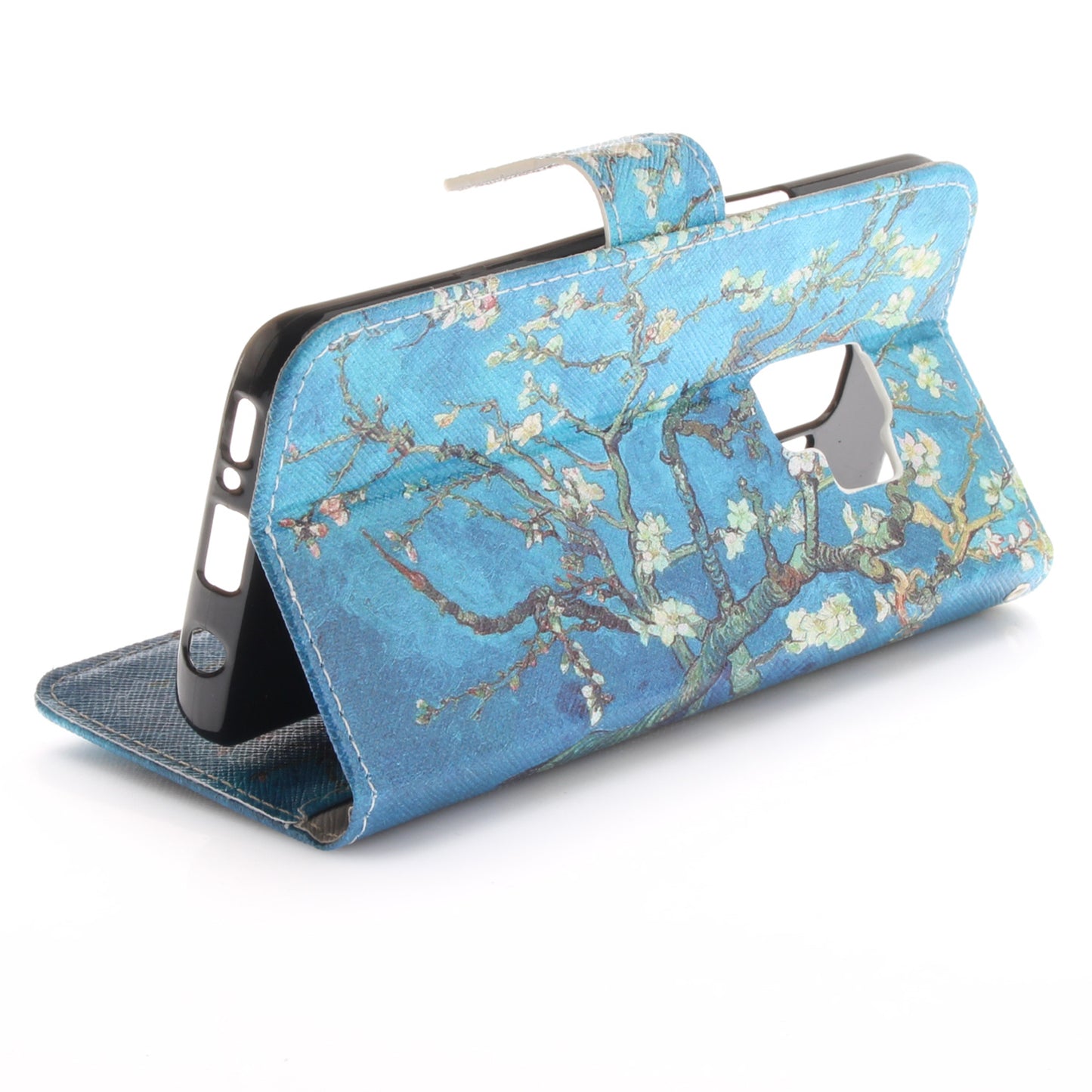 Patterned PU Leather Wallet Stand Protective Mobile Phone Shell for Samsung Galaxy S9 G960