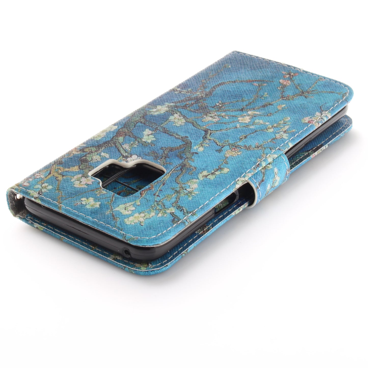 Patterned PU Leather Wallet Stand Protective Mobile Phone Shell for Samsung Galaxy S9 G960