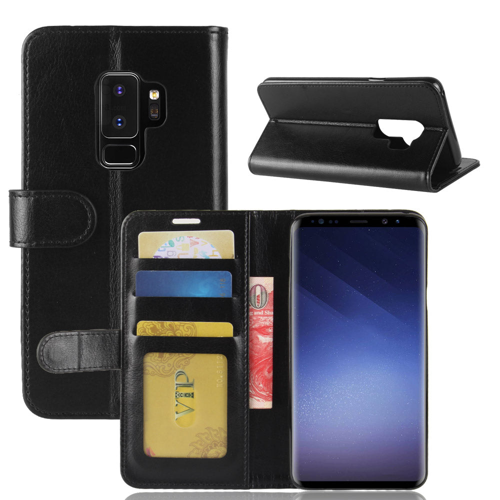 Crazy Horse Leather Wallet Case for Samsung Galaxy S9+ G965