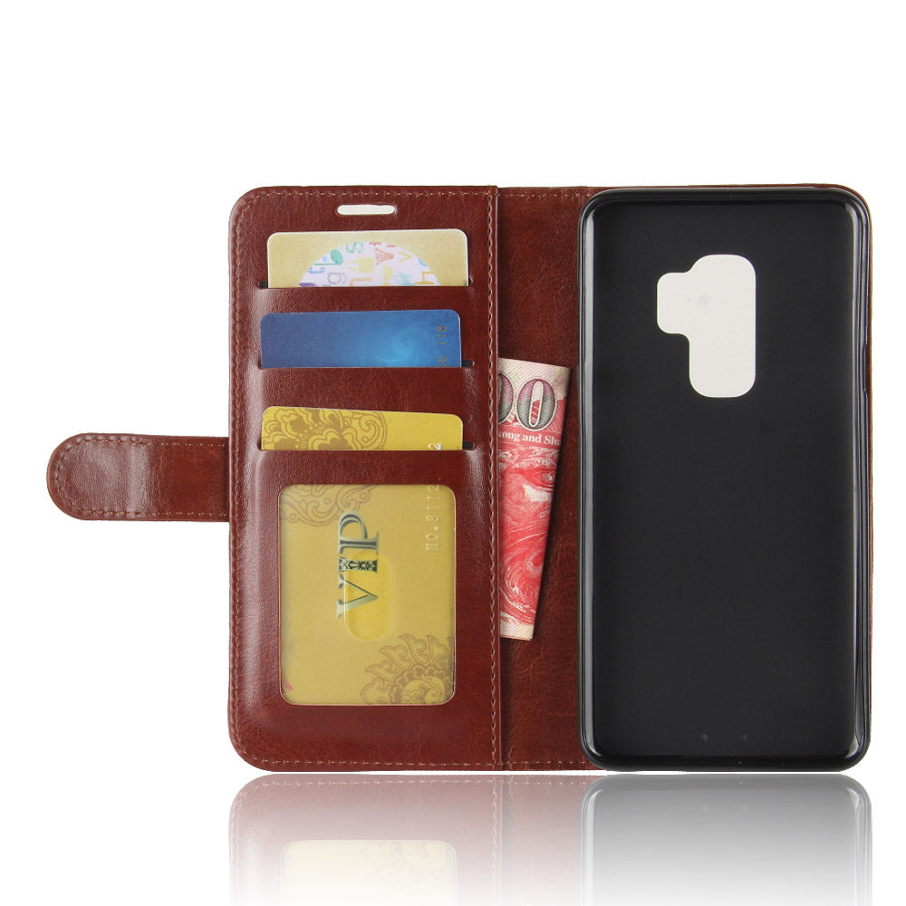 Crazy Horse Leather Wallet Case for Samsung Galaxy S9+ G965