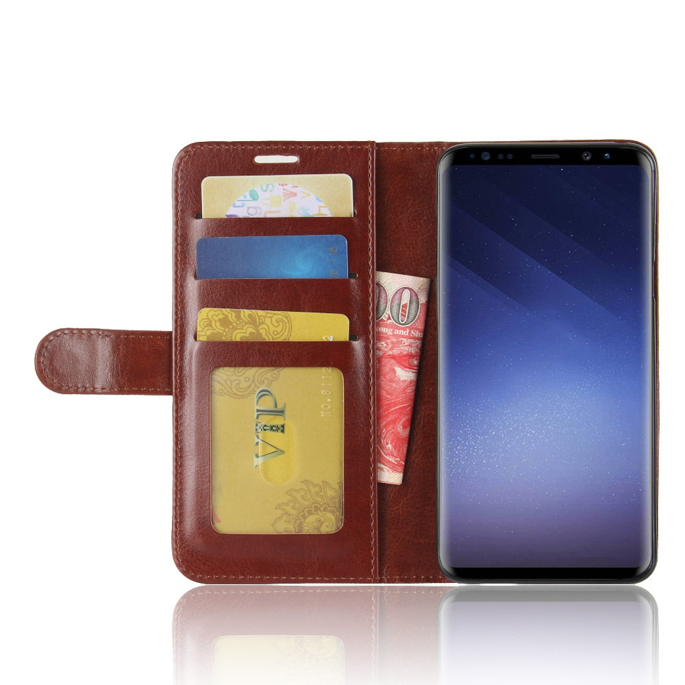 Crazy Horse Leather Wallet Case for Samsung Galaxy S9+ G965