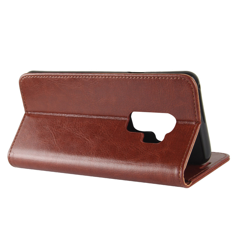 Crazy Horse Leather Wallet Case for Samsung Galaxy S9+ G965
