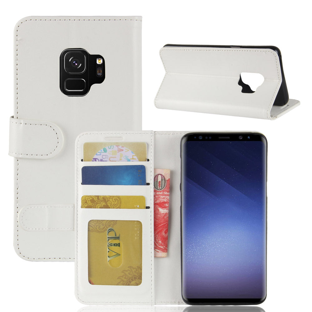 Crazy Horse Wallet Leather Stand Case for Samsung Galaxy S9 G960