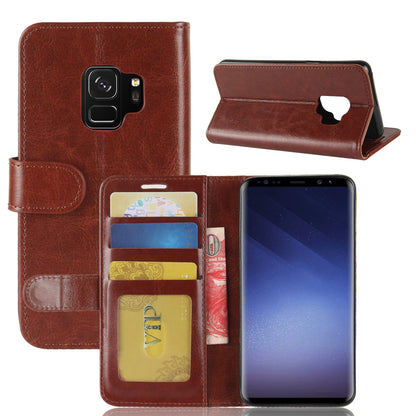 Crazy Horse Wallet Leather Stand Case for Samsung Galaxy S9 G960