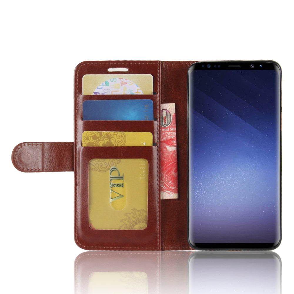 Crazy Horse Wallet Leather Stand Case for Samsung Galaxy S9 G960