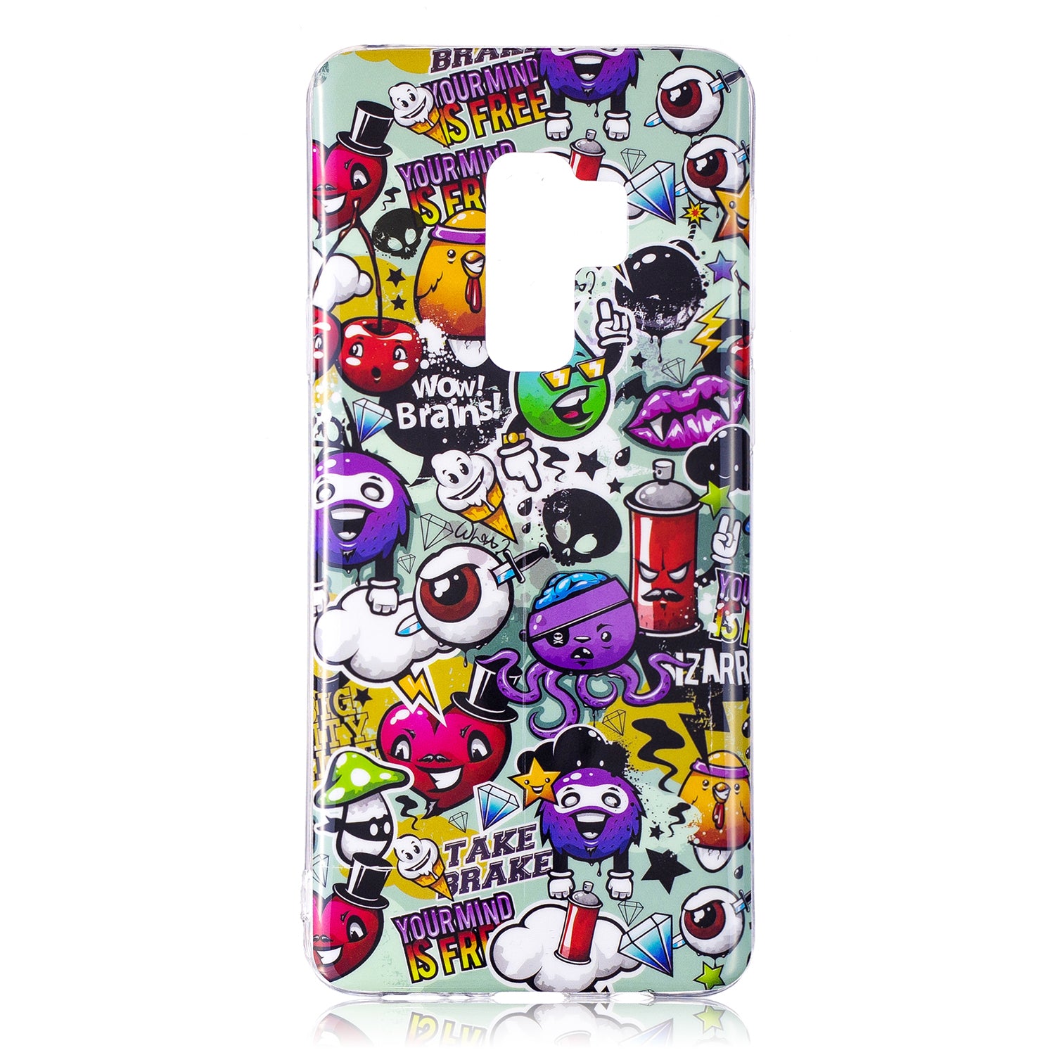 Patterned Noctilucent IMD Soft TPU Flexible Gel Cover for Samsung Galaxy S9+ G965
