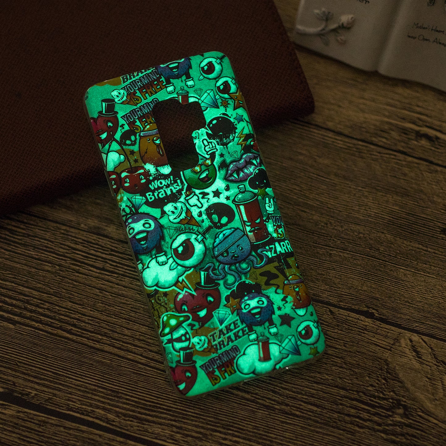 Patterned Noctilucent IMD Soft TPU Flexible Gel Cover for Samsung Galaxy S9+ G965