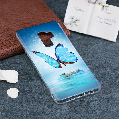 Patterned Noctilucent IMD Soft TPU Flexible Gel Cover for Samsung Galaxy S9+ G965