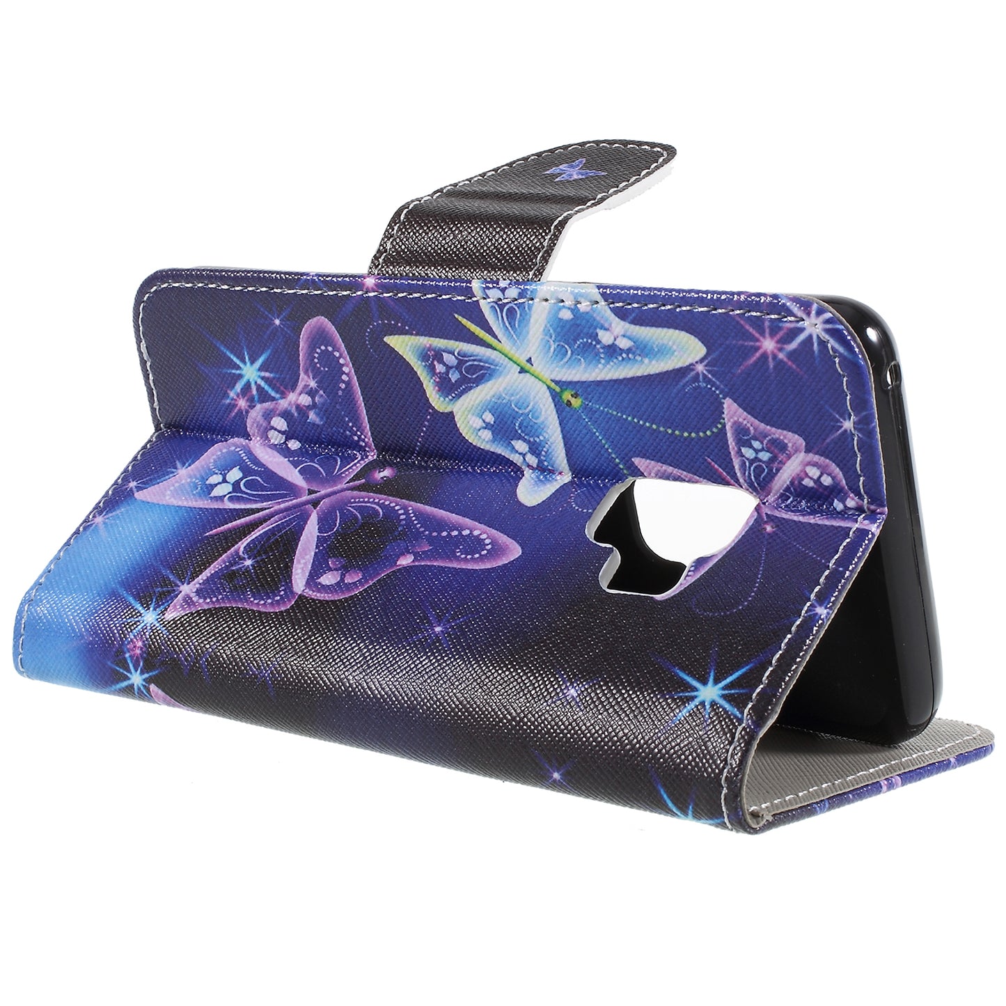 Pattern Printing Cross Texture Stand Wallet Leather Casing for Samsung Galaxy S9 G960