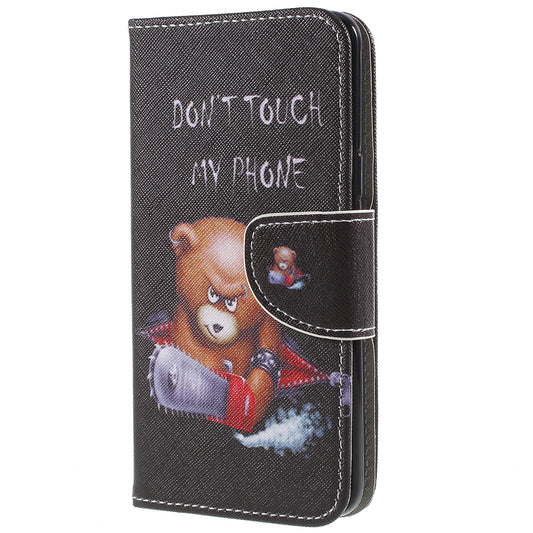 Pattern Printing Cross Texture Stand Wallet Leather Casing for Samsung Galaxy S9 G960