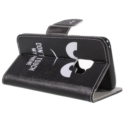 Pattern Printing Cross Texture Stand Wallet Leather Casing for Samsung Galaxy S9 G960