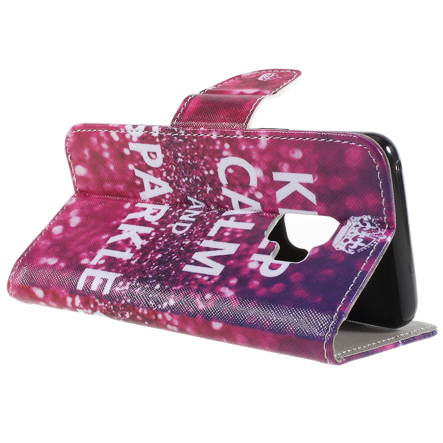 Pattern Printing Cross Texture Stand Wallet Leather Casing for Samsung Galaxy S9 G960