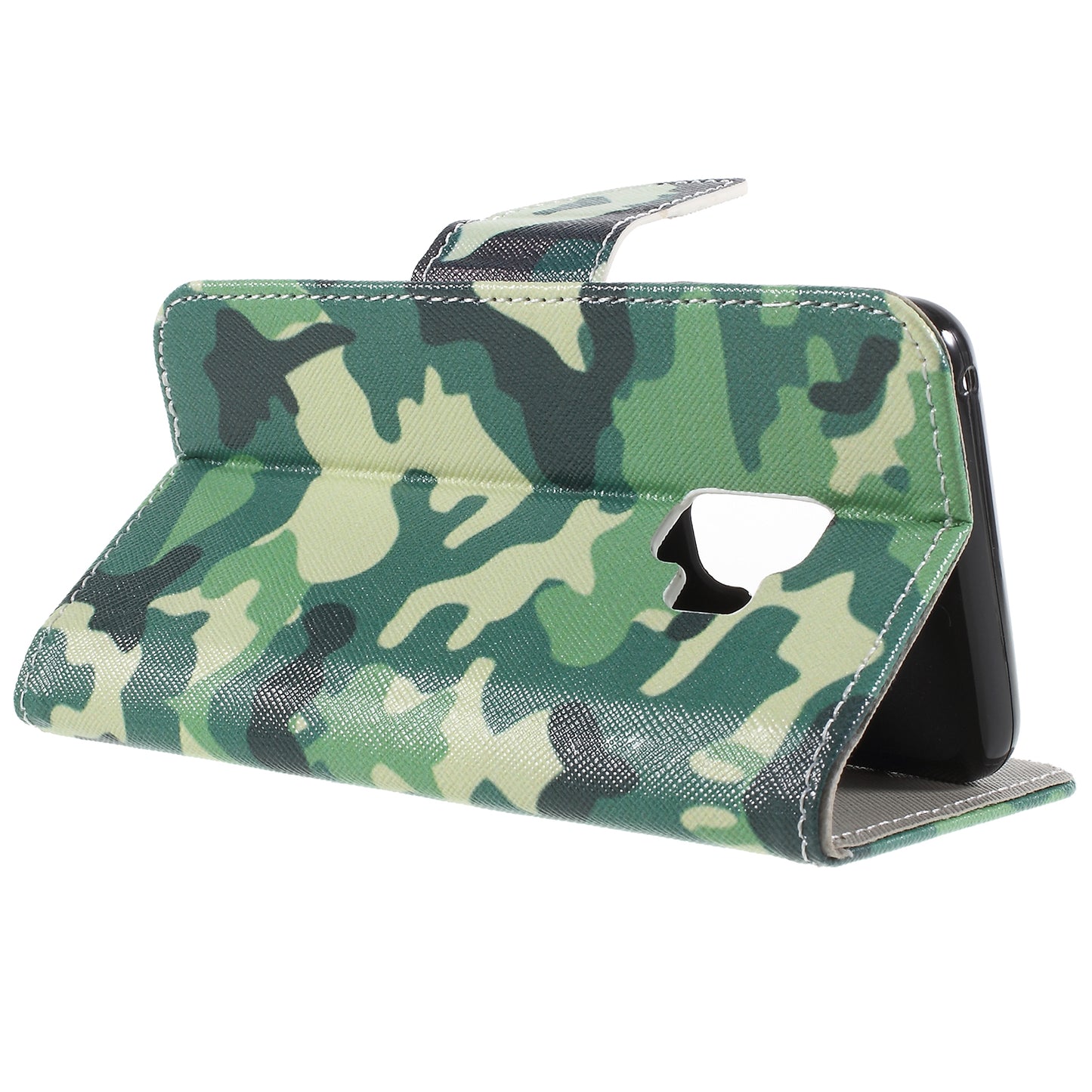 Pattern Printing Cross Texture Stand Wallet Leather Casing for Samsung Galaxy S9 G960
