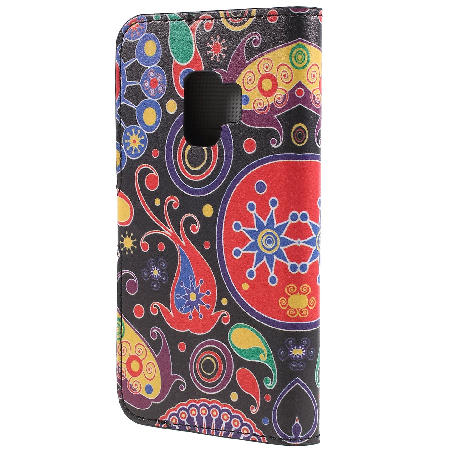 Pattern Printing PU Leather Magnetic Wallet Stand Protective Phone Casing for Samsung Galaxy S9