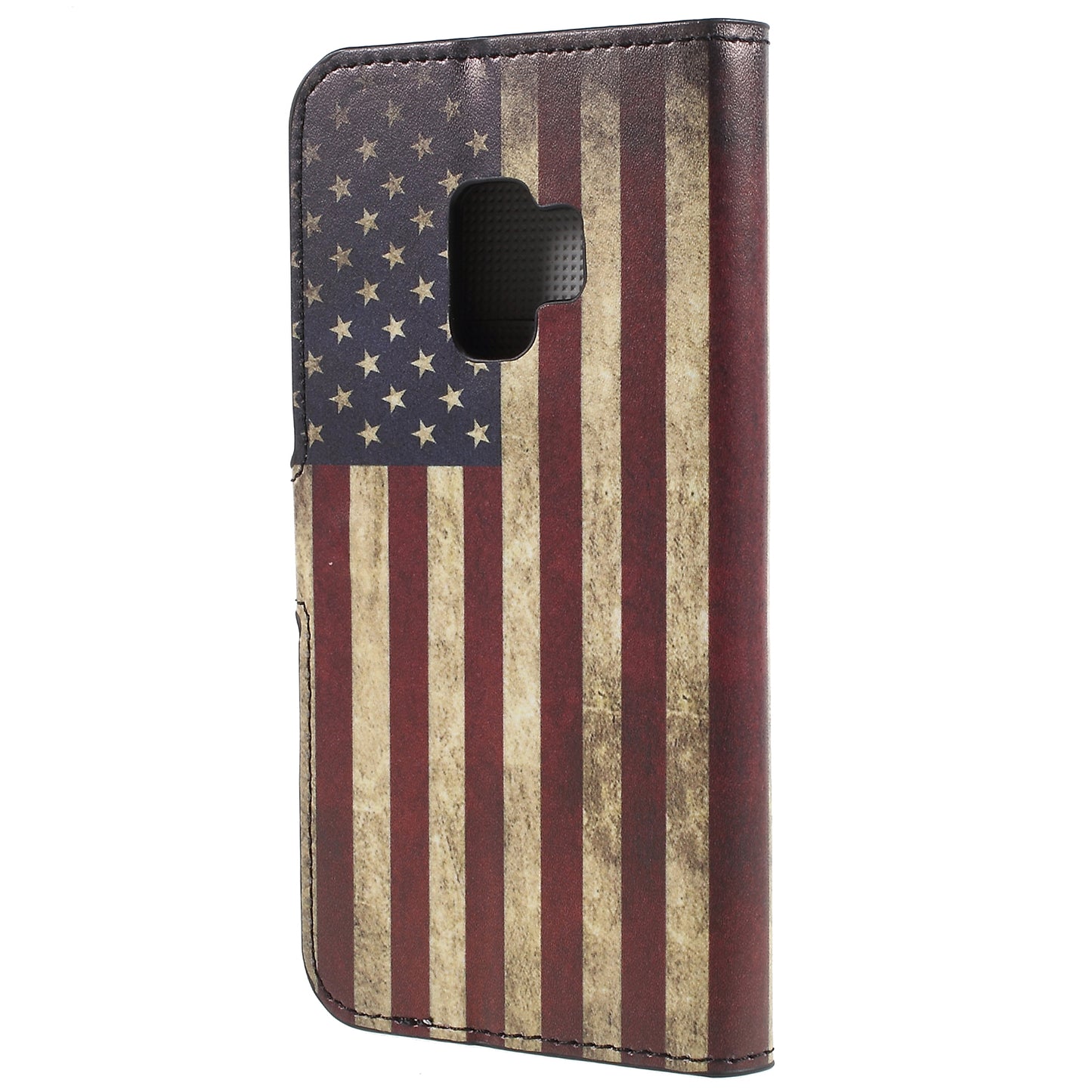 Pattern Printing PU Leather Magnetic Wallet Stand Protective Phone Casing for Samsung Galaxy S9