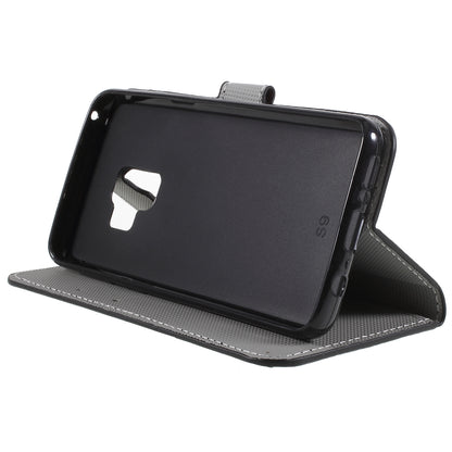 Pattern Printing PU Leather Magnetic Wallet Stand Protective Phone Casing for Samsung Galaxy S9