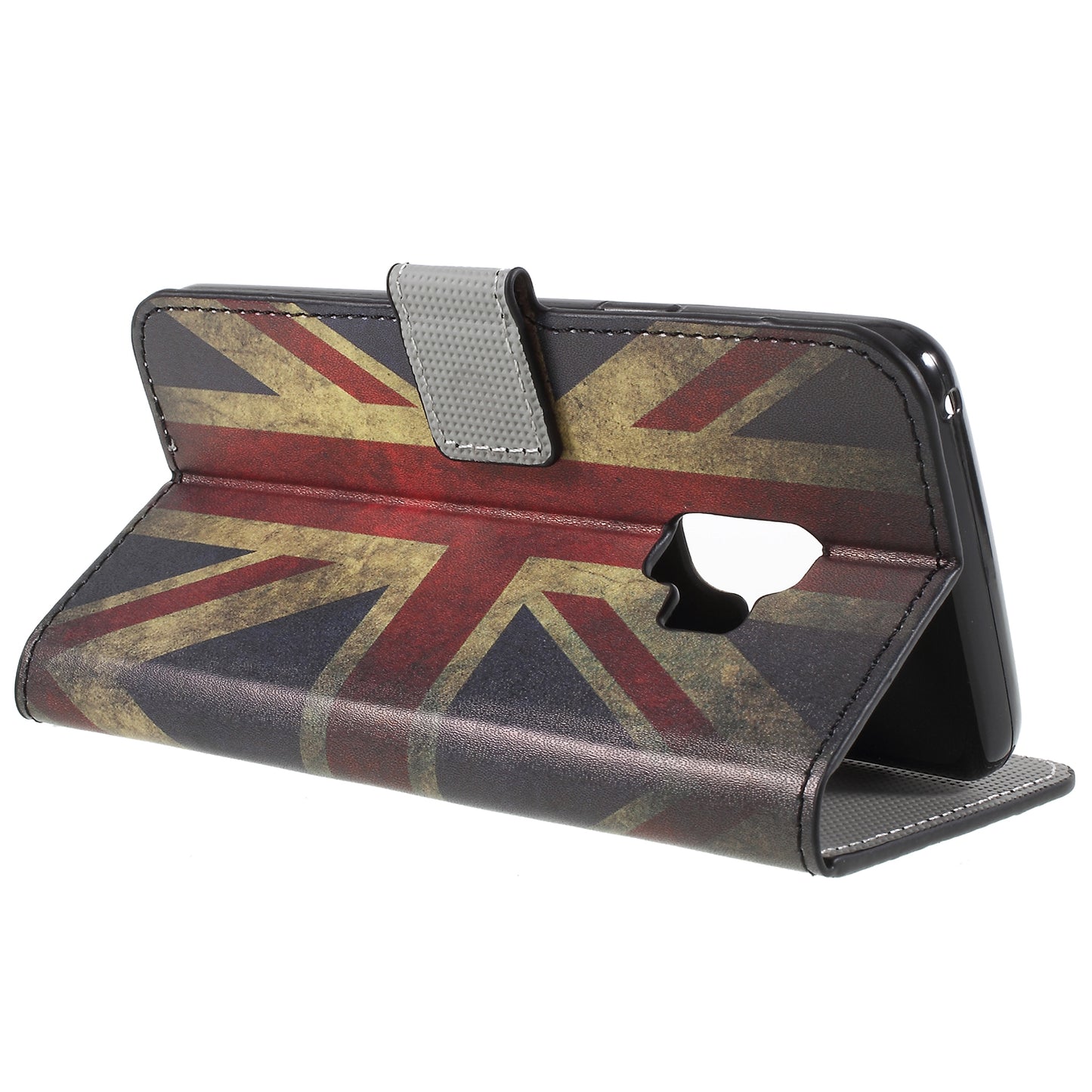 Pattern Printing PU Leather Magnetic Wallet Stand Protective Phone Casing for Samsung Galaxy S9