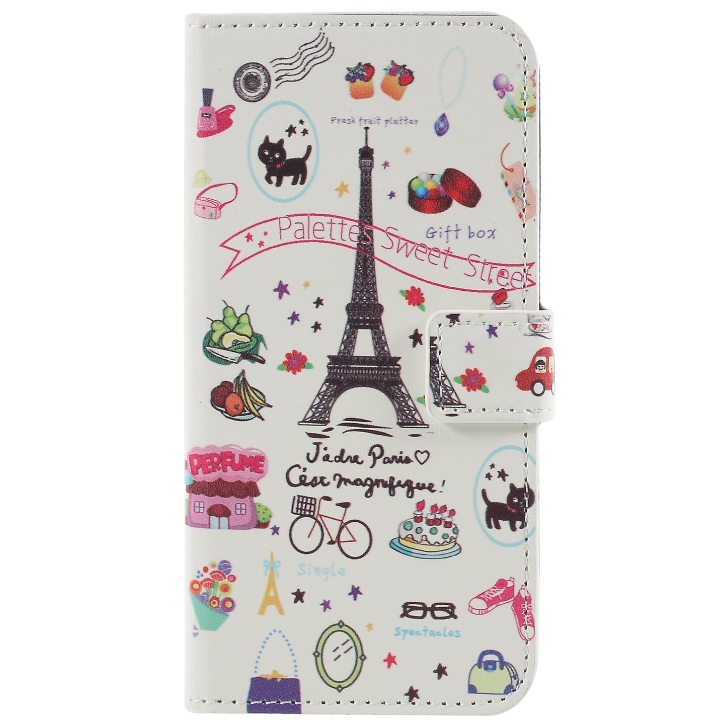 Pattern Printing PU Leather Magnetic Wallet Stand Protective Phone Casing for Samsung Galaxy S9