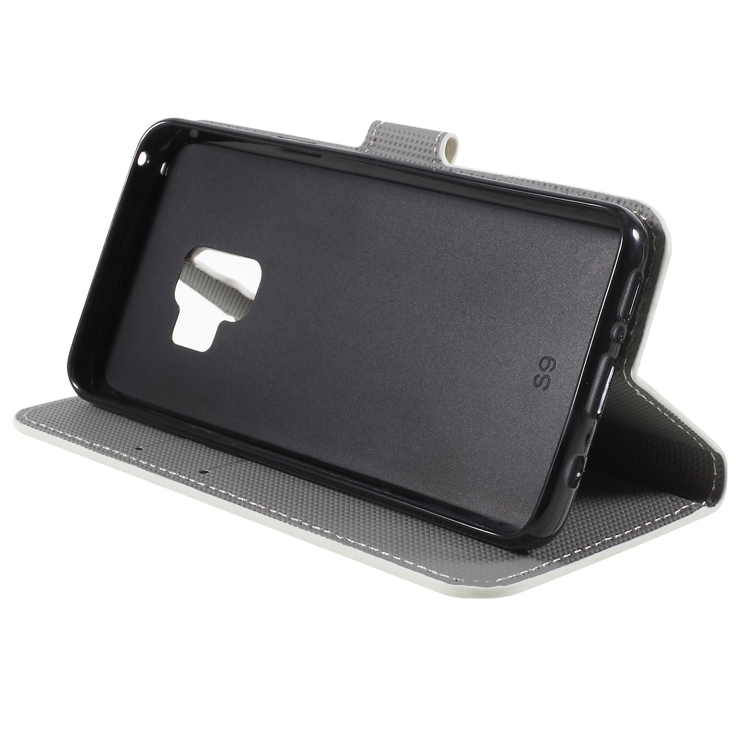 Pattern Printing PU Leather Magnetic Wallet Stand Protective Phone Casing for Samsung Galaxy S9