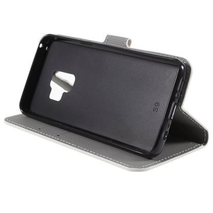 Pattern Printing PU Leather Magnetic Wallet Stand Protective Phone Casing for Samsung Galaxy S9