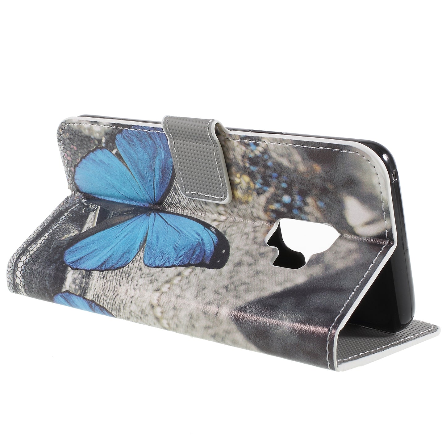 Pattern Printing PU Leather Magnetic Wallet Stand Protective Phone Casing for Samsung Galaxy S9