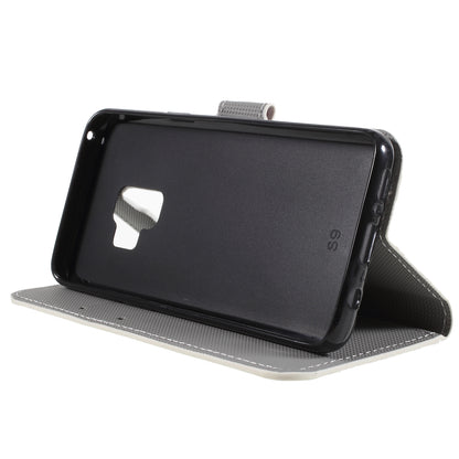Pattern Printing PU Leather Magnetic Wallet Stand Protective Phone Casing for Samsung Galaxy S9