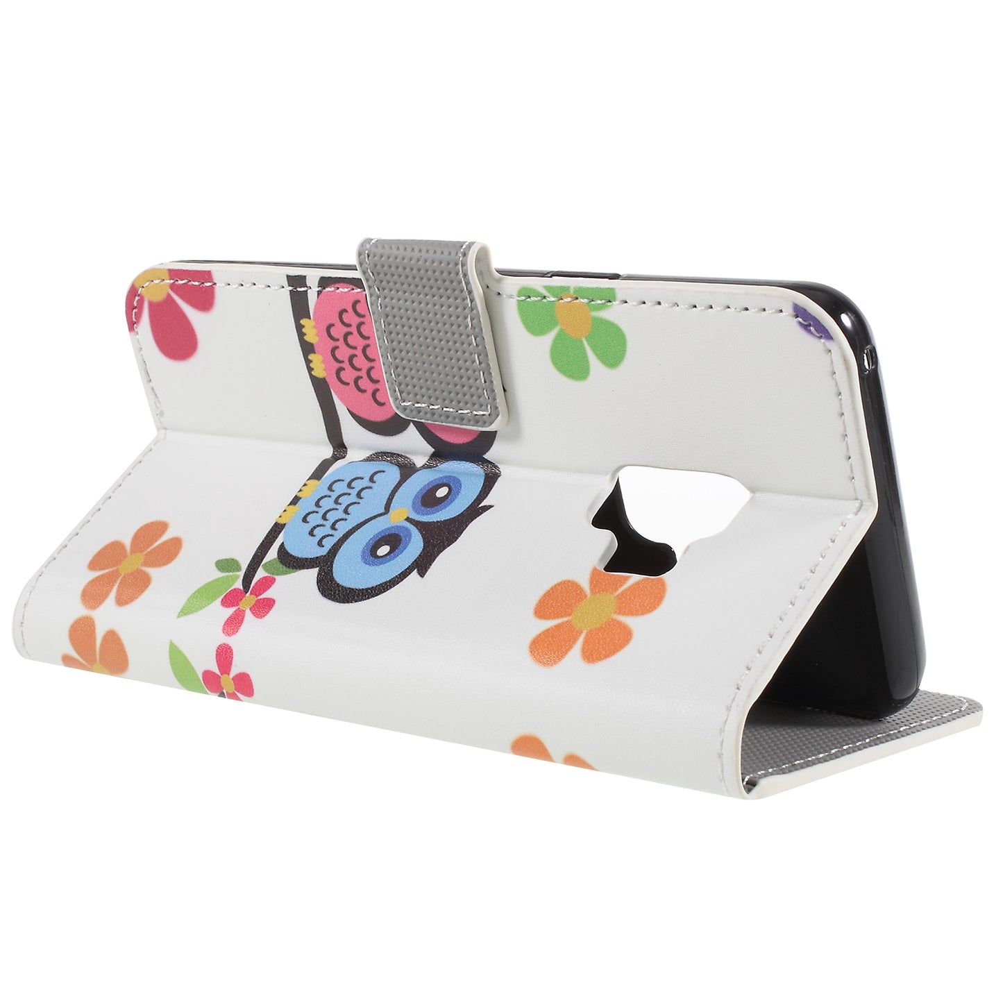 Pattern Printing PU Leather Magnetic Wallet Stand Protective Phone Casing for Samsung Galaxy S9