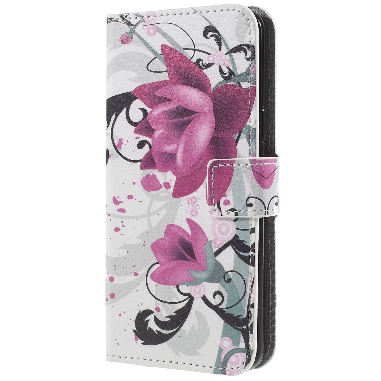 Pattern Printing PU Leather Magnetic Wallet Stand Protective Phone Casing for Samsung Galaxy S9