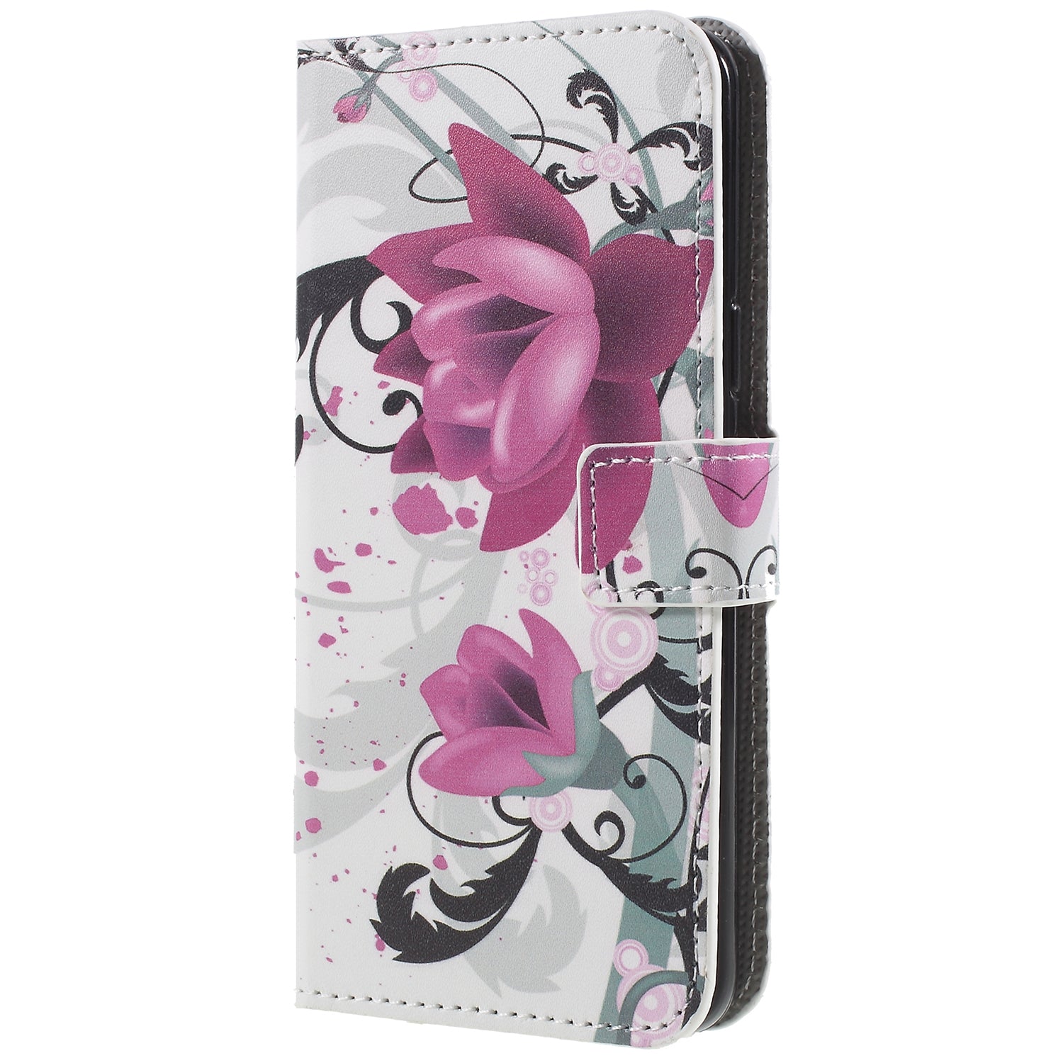 Pattern Printing PU Leather Magnetic Wallet Stand Protective Phone Casing for Samsung Galaxy S9