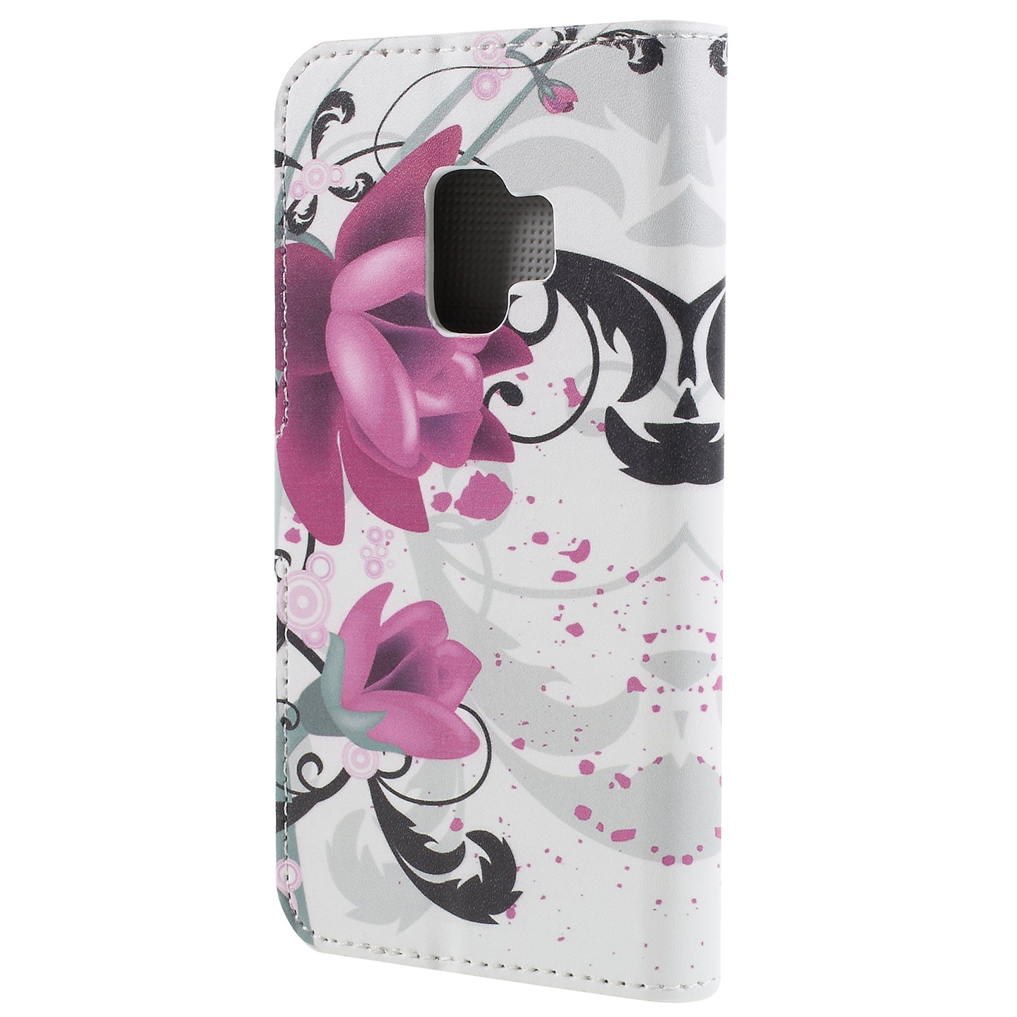 Pattern Printing PU Leather Magnetic Wallet Stand Protective Phone Casing for Samsung Galaxy S9