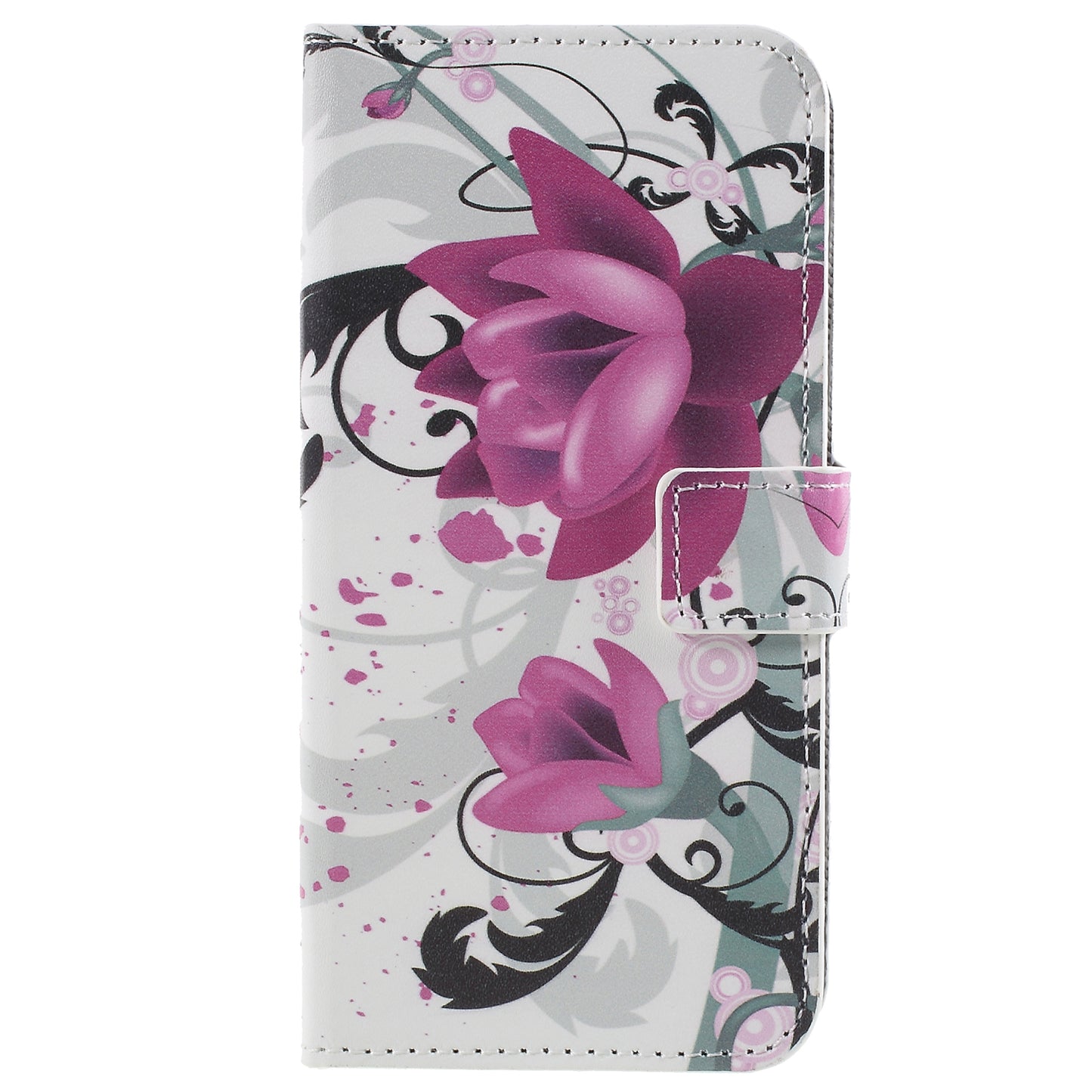 Pattern Printing PU Leather Magnetic Wallet Stand Protective Phone Casing for Samsung Galaxy S9
